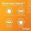 Intex Seascape Island Inflatable Ultimate Water Hangout Lounge with Built In Cooler Area, Cup Holder, and Oversized Backrests for Adults - 3 of 4