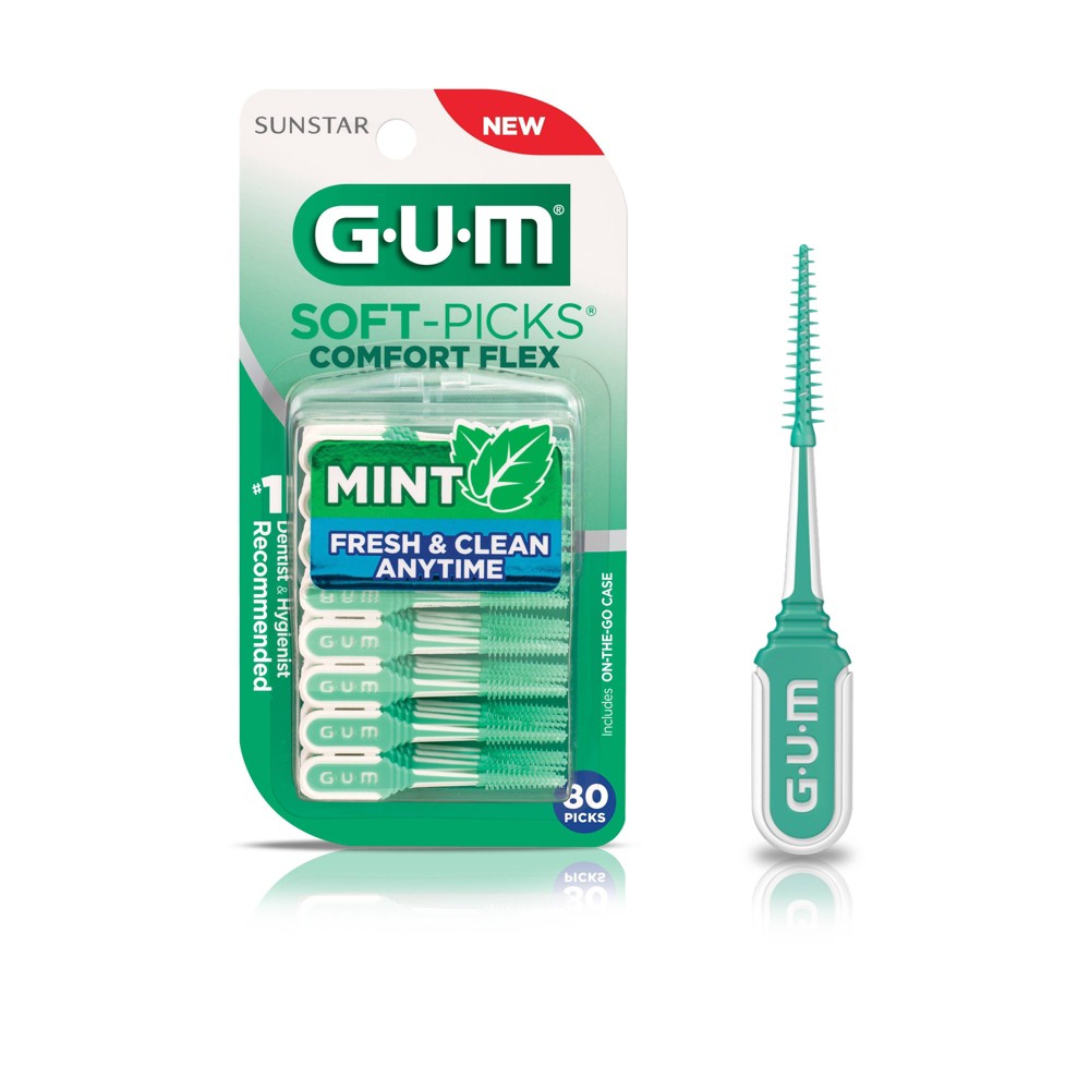 Photos - Electric Toothbrush GUM Soft-Picks Comfort Flex Mint Interdental Flexible Picks - 80ct