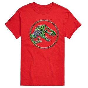Men's - Jurassic Park - Reptile Texture Coin Logo- Men's Short Sleeve Graphic T-Shirt Short Sleeve Graphic T-Shirt - 1 of 3
