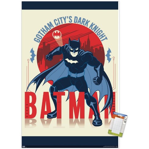 Trends International Dc Comics Batman - Gotham City's Dark Knight Unframed  Wall Poster Print White Mounts Bundle 