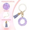 Unique Bargains Resin Lightweight Decorative Sparkling Purple Sequins Tumbler Cup Charm - 3 of 4