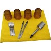 LunaLulinlk 2 Pack Polyester Dish Drying Mat 20 X 15 Inch Kitchen Counter Mats Reversible Dish Dry Pad Super Absorbent (Yellow) - 2 of 4