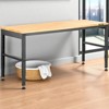 Mshliw Adjustable Height Workbench 48" x 20", Heavy Duty Garage Work Table, Built-in Power Outlets, Hardwood Top & Steel Frame for Home or Office - 2 of 4