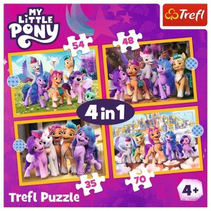 Trefl My Little Pony Meet the Ponies 4 in 1- 207pc Puzzle - 1 of 4