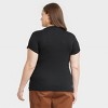 Women's Slim Fit Short Sleeve Ribbed T-Shirt - A New Day™ - 2 of 3