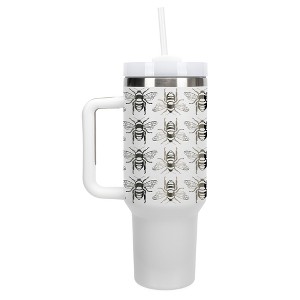Elanze Designs Honey Queen Bumble Bee Hive 40 oz. Stainless Steel, Large Water Bottle Coffee Mug, Spill & Leak Resistant, Thermal Travel Tumbler with - 1 of 1