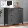 vidaXL Sideboard Storage Side Cabinet Living Room Furniture Solid Wood Pine - 2 of 2