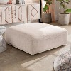 HOMES: Inside + Out Povoa Modern Modular Square Ottoman Light Brown Chenille - 2 of 4