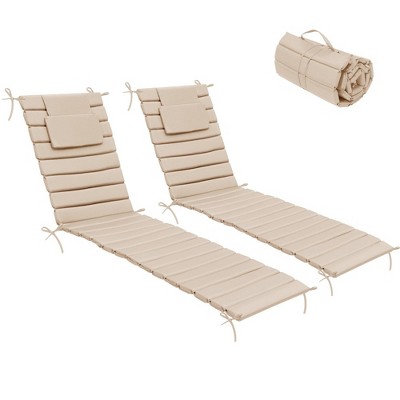 Crestlive Products Outdoor Portable Egg Rolls Chaise Lounge Cushion