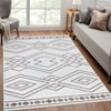Area Rug Machine Washable Rug Non Slip Non Shedding Indoor Carpet Modern Geometric Low Pile Foldable Stain Resistant Rug for Bedroom Living Room - 3 of 4