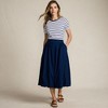 Lands' End Women's Poplin High Rise Bubble Hem Midi Skirt - 4 of 4