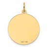 Black Bow Jewelry 14k Yellow Gold Laser Etched Yorkshire Terrier Disc Pendant, 19mm - 3 of 4