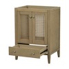 MAYEERTY 24" Bathroom Vanity without Sink Rattan Cabinet Doors Drawer Solid Frame MDF Natural - 2 of 4