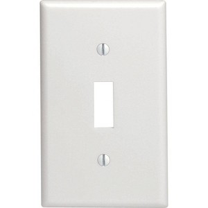 Leviton White 1 gang Nylon Toggle Wall Plate (Pack of 20) - 1 of 1