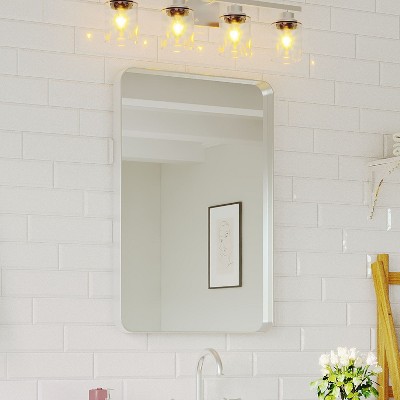 Wall-Mounted Mirror Rectangle Bathroom Vanity Mirrors Framed Mirrors Aluminum Framed Bathroom Mirror