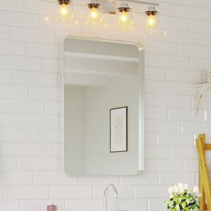 Wall-Mounted Mirror Rectangle Bathroom Vanity Mirrors Framed Mirrors Aluminum Framed Bathroom Mirror - 1 of 4