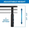Mount-It! Corner Monitor Stand | Adjustable Height Corner Desk Shelf | Triangle Screen Riser, Ergonomic Space Saving Design, Ventilated | Black - 3 of 4
