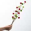 32"H Sullivans Artificial Christmas Red Green White Pom Pom Spray, Multicolor, Indoor Christmas Decor - 3 of 3