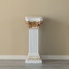 Uniquewise Fiberglass White and Gold Plinth Roman Column Ionic Piller Pedestal Stand for Wedding or Party, Living Room Decor - Photography Props - 2 of 4
