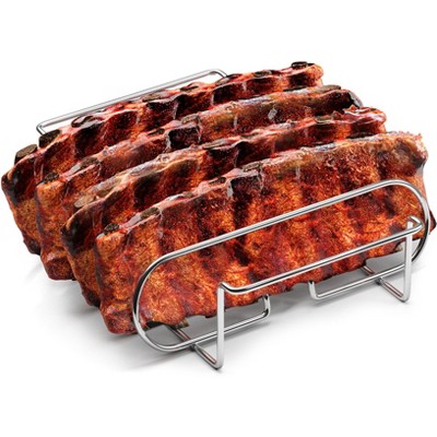 Sorbus Non-Stick Rib Rack - Porcelain Coated Steel Roasting Stand