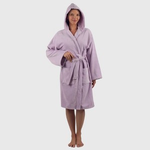 Alpine Swiss Stacy Women Hooded Bathrobe Cotton Terry Cloth Robe for Women Super Absorbent Quick Drying Luxury Hotel Spa Robe - 1 of 4