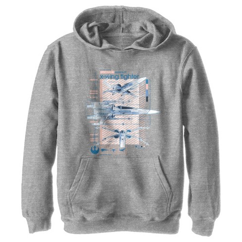 frotis compilar simbólico Boy's Star Wars: The Rise Of Skywalker X-wing Details Pull Over Hoodie :  Target