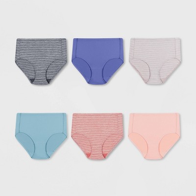 Hanes Women's 6pk Pure Comfort Synthetic Briefs - Colors May Vary
