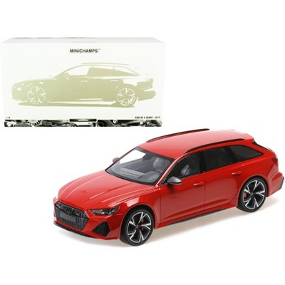 2019 Audi RS 6 Avant Red Metallic Limited Edition to 300 pieces Worldwide 1/18 Diecast Model Car by Minichamps