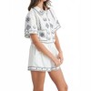 Women's Embroidered Button Cropped Set - MABLE - 2 of 4