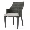 Lyngins 2-Pack High-Quality Rattan Outdoor Accent Chairs with Water/Weather Resistant Cushions, Patio Accent Chair, Outdoor Single Sofa Chair - 3 of 4