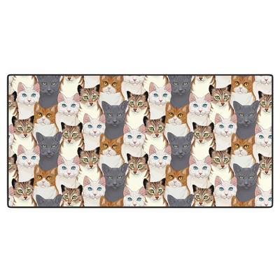 Avenie Cat Portraits Desk Mat - Deny Designs