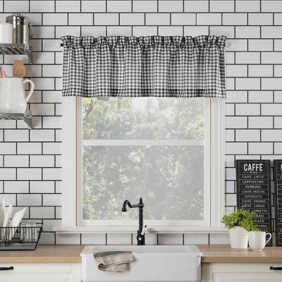 Black and White Check Homespun Valances CLEARANCE ITEMS 