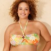 Women's Floral Print Bandeau Bikini Top - Wild Fable™ Yellow/Orange/Green - 3 of 3