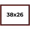 PosterPalooza | Weathered Red Picture Frame - UV Acrylic, Backing Board, Hanging Hardware Included - 2 of 4