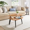 Danya B. 2pc 18.50"x29.5" Aurora Asymmetrical Modern Oval Teardrop Semi-Nested Modular Coffee Table Set - 3 of 4