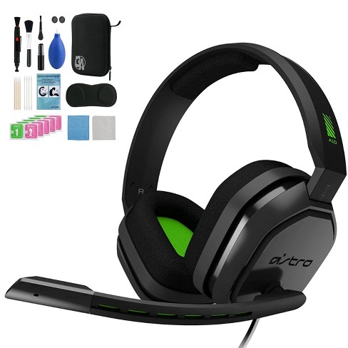 ASTRO Gaming A10 Headset Black Green for Xbox PS4 PC and Mac Wired With Cleaning Kit Manufacturer Refurbished