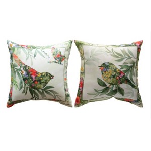 Manual Woodworks and Weavers Butterfly Garden Throw Pillow – Climaweave Outdoor Cushion 12x12 - 1 of 3