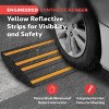 Pyle 4 ft. Rubber Curved Curb Ramp with Yellow Reflective Strip & Expansion Screws - Heavy Duty, Wear-Resistant - 2 of 4