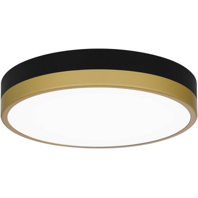 Quoizel Weldin 11" Wide Matte Black Gold LED Ceiling Light
