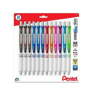 EnerGel Retractable Gel Pen Medium Point Assorted Ink Dozen (BL77PWBP12M) - 1 of 3