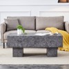 FONTOI Coffee Table with Texture Sticker, Side Table with Spacious Top, Easy to Clean, Gray, 21.6"*17.2"*43.3" - 2 of 4