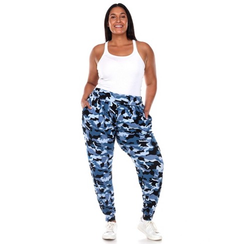 Women's Plus Size Harem Pants Blue 3x - White Mark : Target