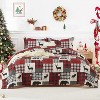 TackView Christmas Quilt Set, Reversible Printed 3 Pieces Quilts Coverlet Bed Set Holiday Decorative Bedding, 1 Quilt and 2 Pillow Shams - 4 of 4