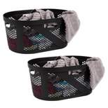 Mind Reader Set of 2 22lbs Laundry Basket with Cut Out Handles Black
