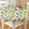 Collections Etc Collections Etc. Patterned Fitted Table Cover with Soft Flannel Backing and Durable Wipe-Clean Vinyl Construction - 2 of 2
