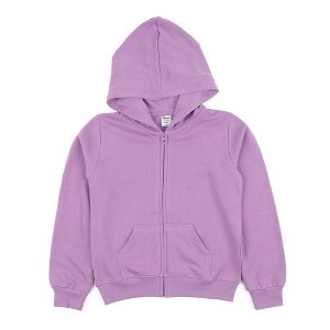 Leveret Kids Zipper Classic Solid Color Sweat Hoodie - 1 of 3