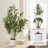 23.6" Potted Faux Olive Tree, Artificial Olive Plant with Lifelike Leaves & Fruits for Home Office Indoor Decor - 2 of 4