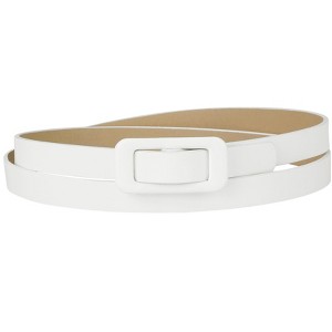 Allegra K Women's Thin Nonporous Rectangle Buckle Plus Size Jeans Dress Waist Belts - 1 of 4