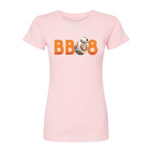Women's Star Wars: The Force Awakens BB8 Fitted Graphic T-Shirt - Pink - Large - 1 of 1