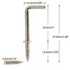 Unique Bargains Home Cup Square Vinyl Coated Metal Screw-in Hanger Holder Hooks 100 Pcs - 2 of 3